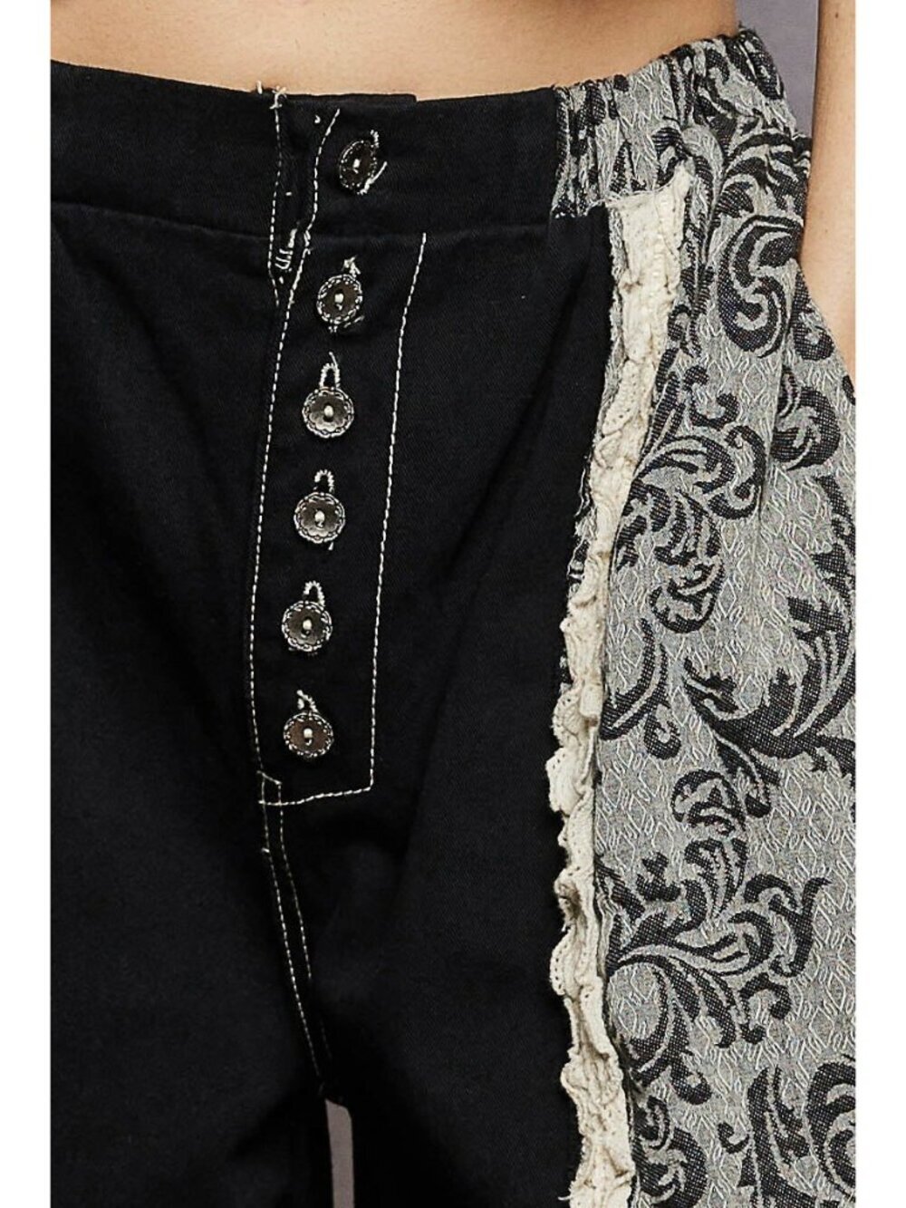 POL Midnight Manor Patchwork Joggers in Black - Picture 11 of 11